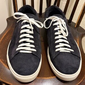 oliver cabell blue suede leather sneakers